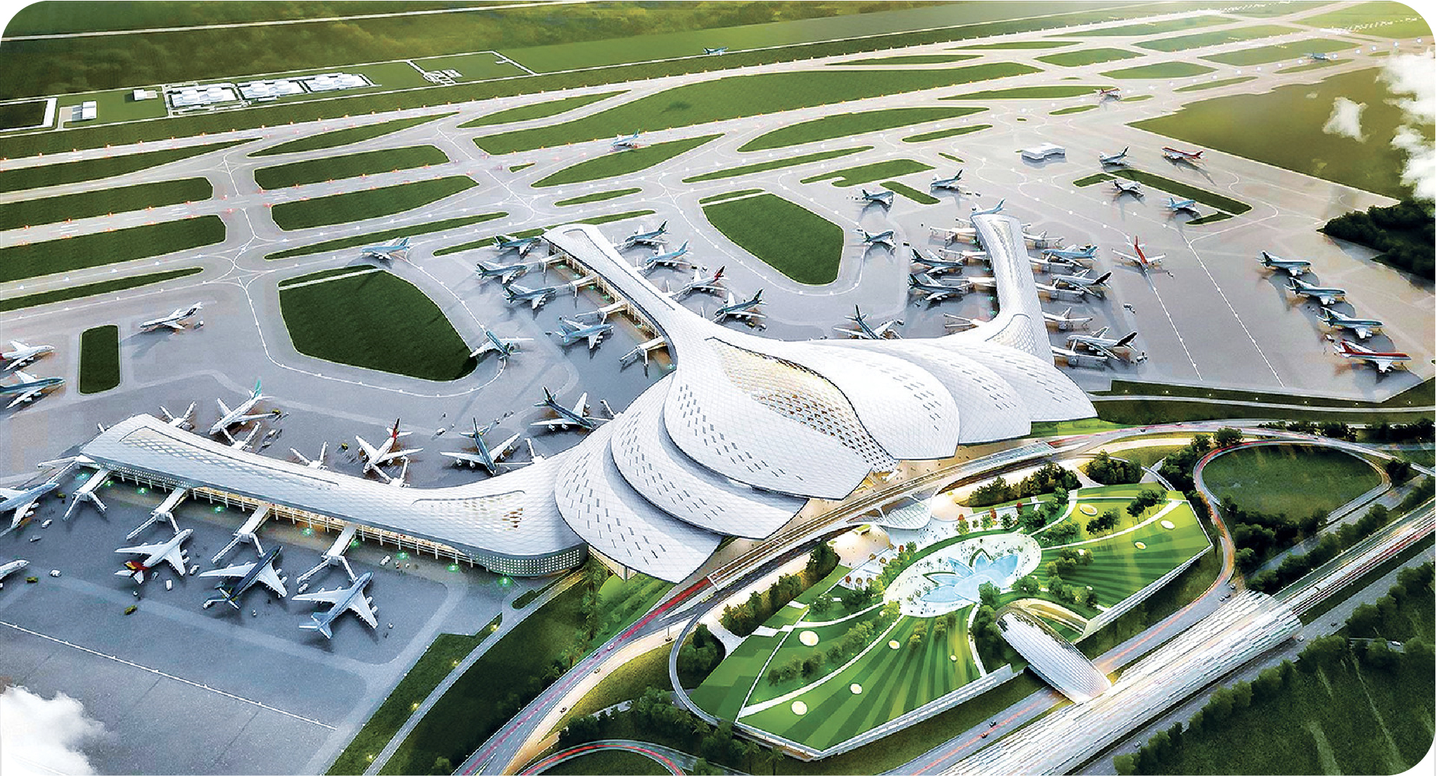 Công trình Sân bay Long Thành. Cung cấp thép và ván phủ phim, giàn giáo